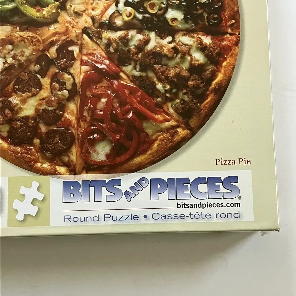 Pizza Pie Jigsaw Puzzle Bits and Pieces 1000 Round Puzzle NEW Sealed